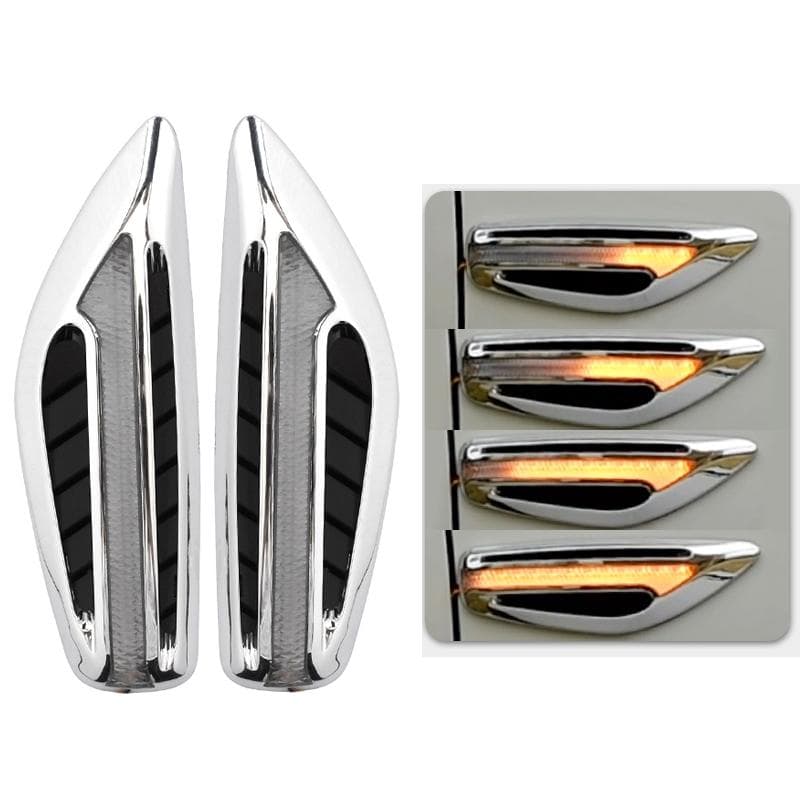 2PCS Car Fender Light Lamp Turn Signal Lights LED Signal Lamp Side Marker For Most Vehicles yellow