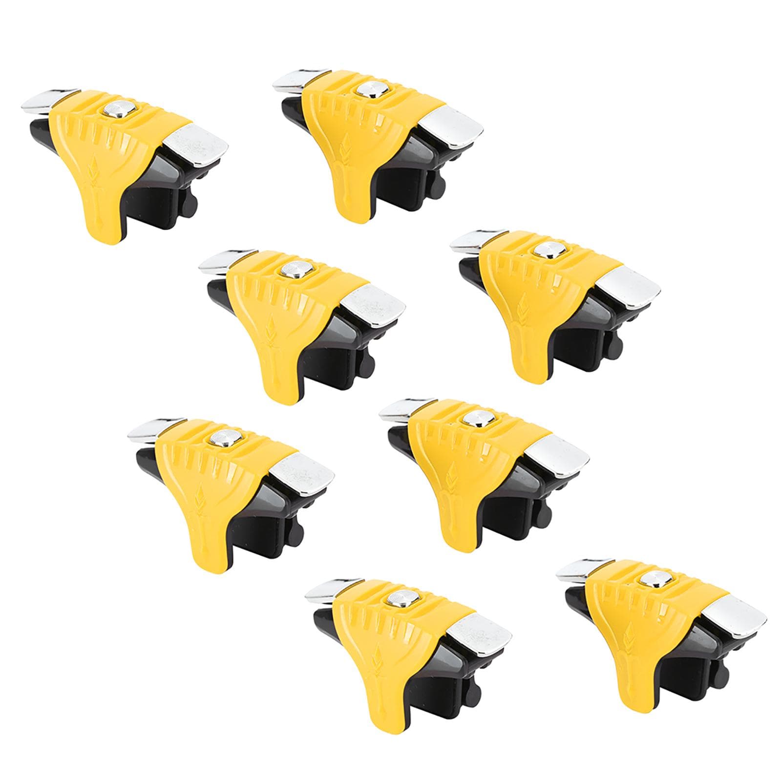 8 Pcs F1 Metal Games Buttons Mobile Shooting Trigger Controller Gamepad for PUBGRed yellow