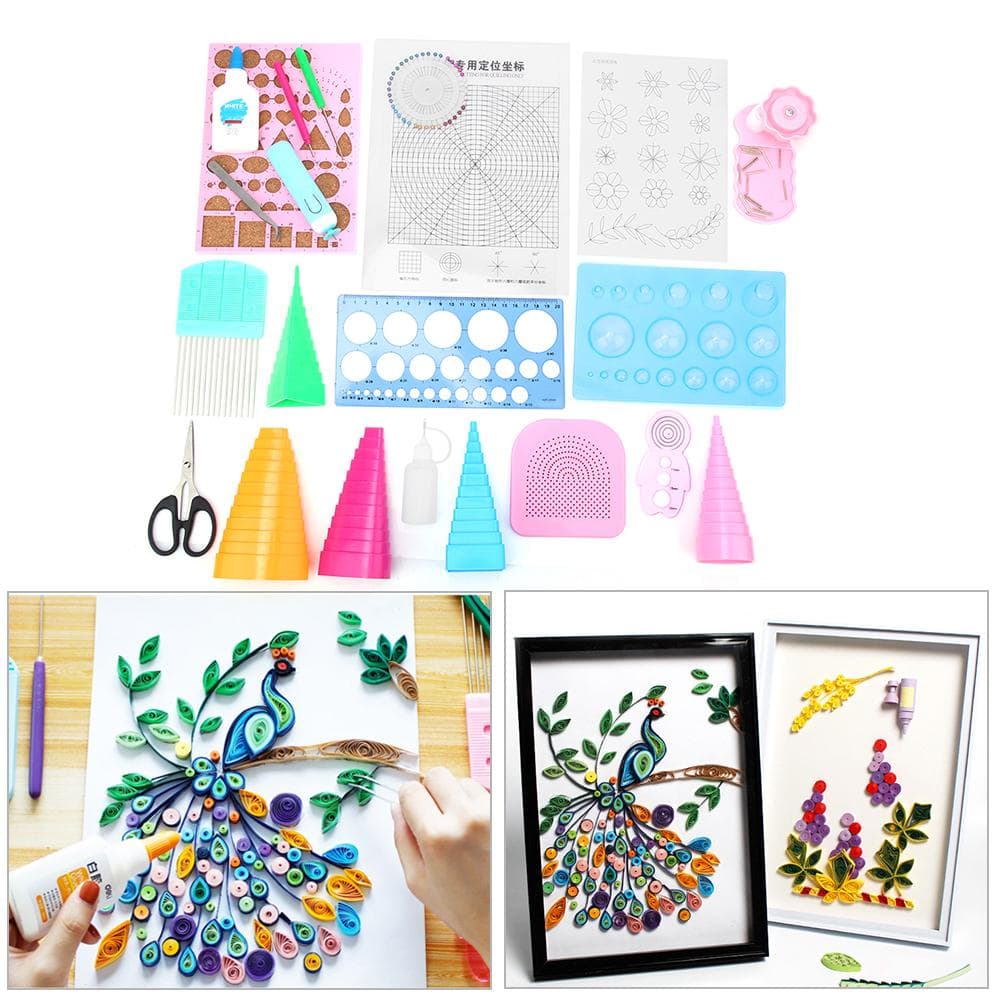 24pcs Paper Quilling Tool Complete Set Electric Paper Curling Pen Crimper DIY Paper Craft