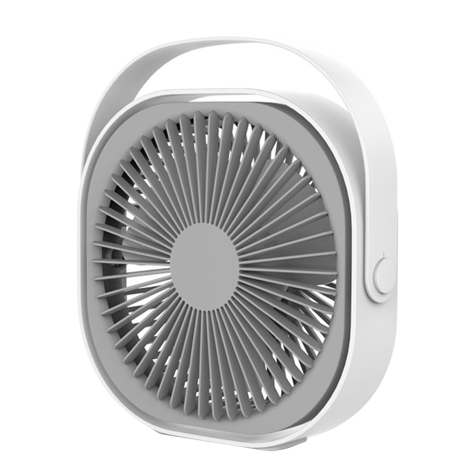 Small Desk Fan 6 Inch Quiet Mini Portable USB Rechargeable Desktop Fan for Home and Office White white