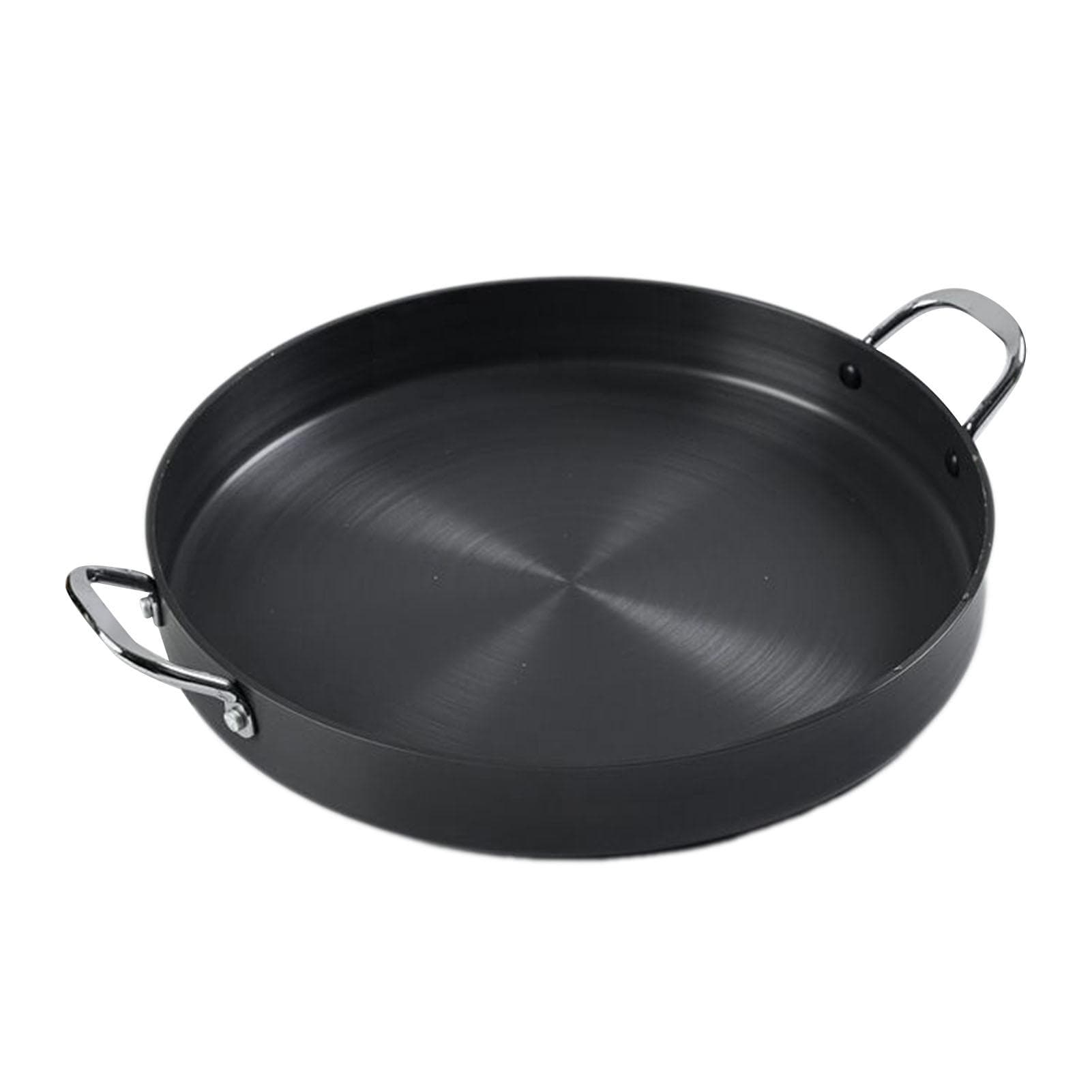 Korean Grill Pan Non Stick Coating Round BBQ Griddle Frying Pan for Indoor Outdoor Cooking 40cm / 35cm / 13.78in