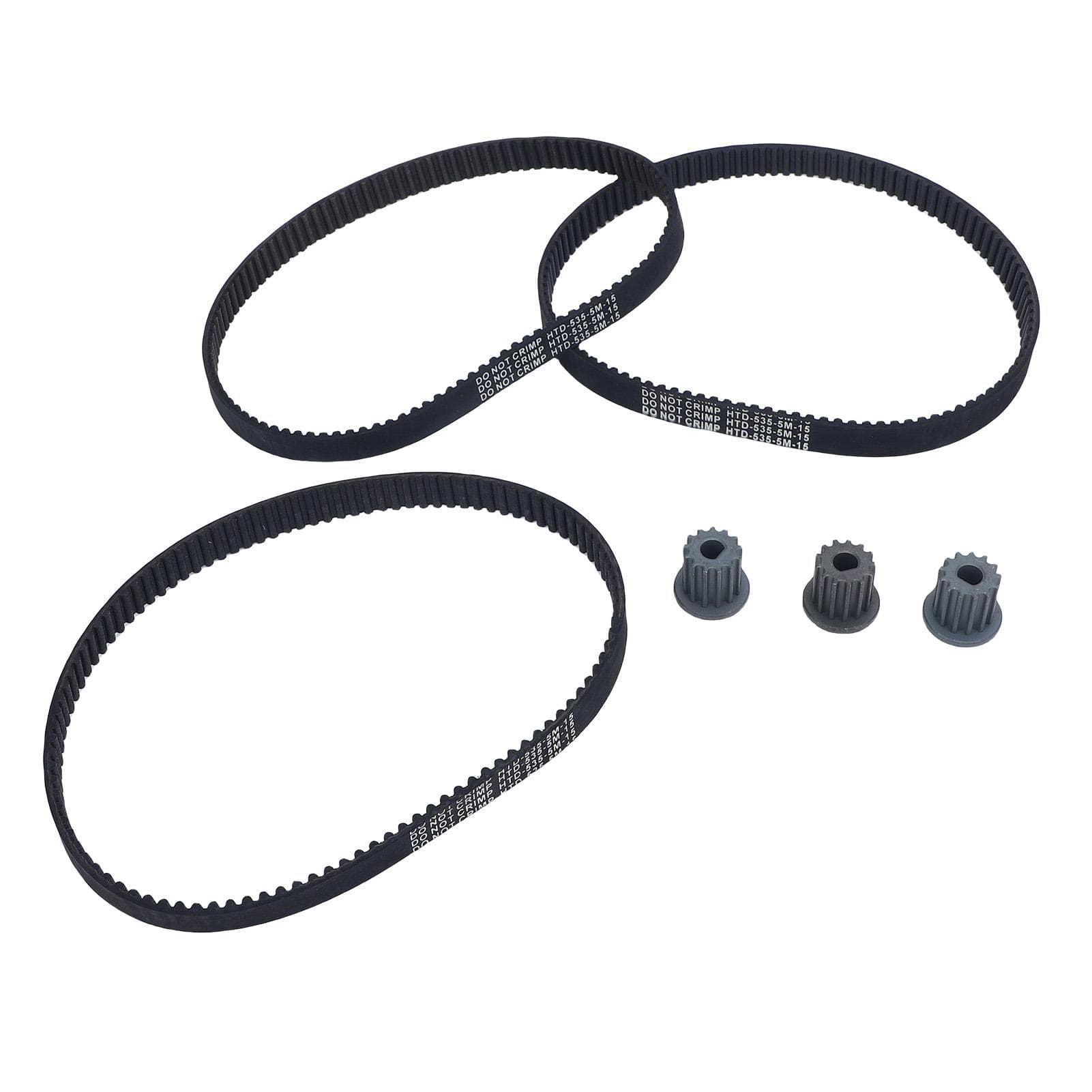 3 Sets 5355M15 Synchronous Belt and Pulley Precise Stable Drive Rubber Timing Belt and Pulley Set