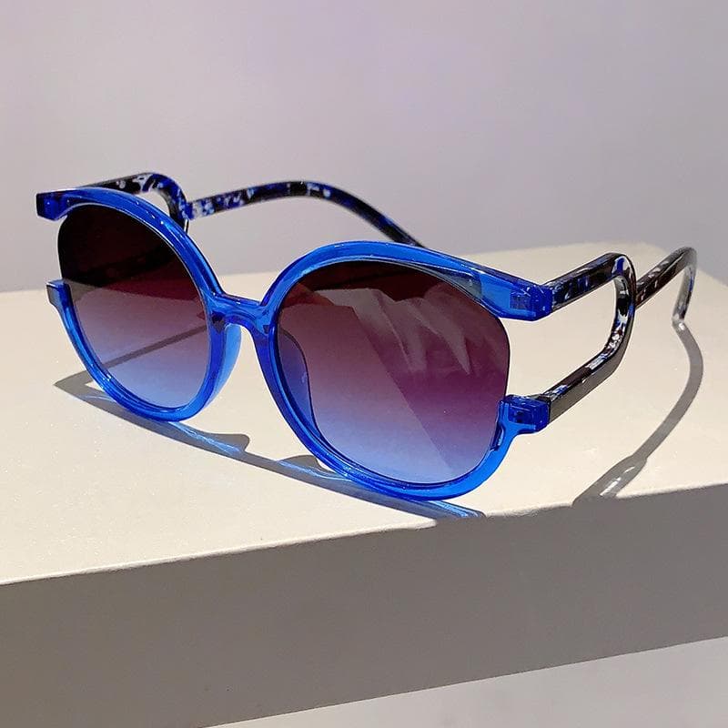Y2K Oversized Sunglasses Women Men Luxury Designer Vintage Punk Round Sun Glasses Big Frame Trendy Eyewear