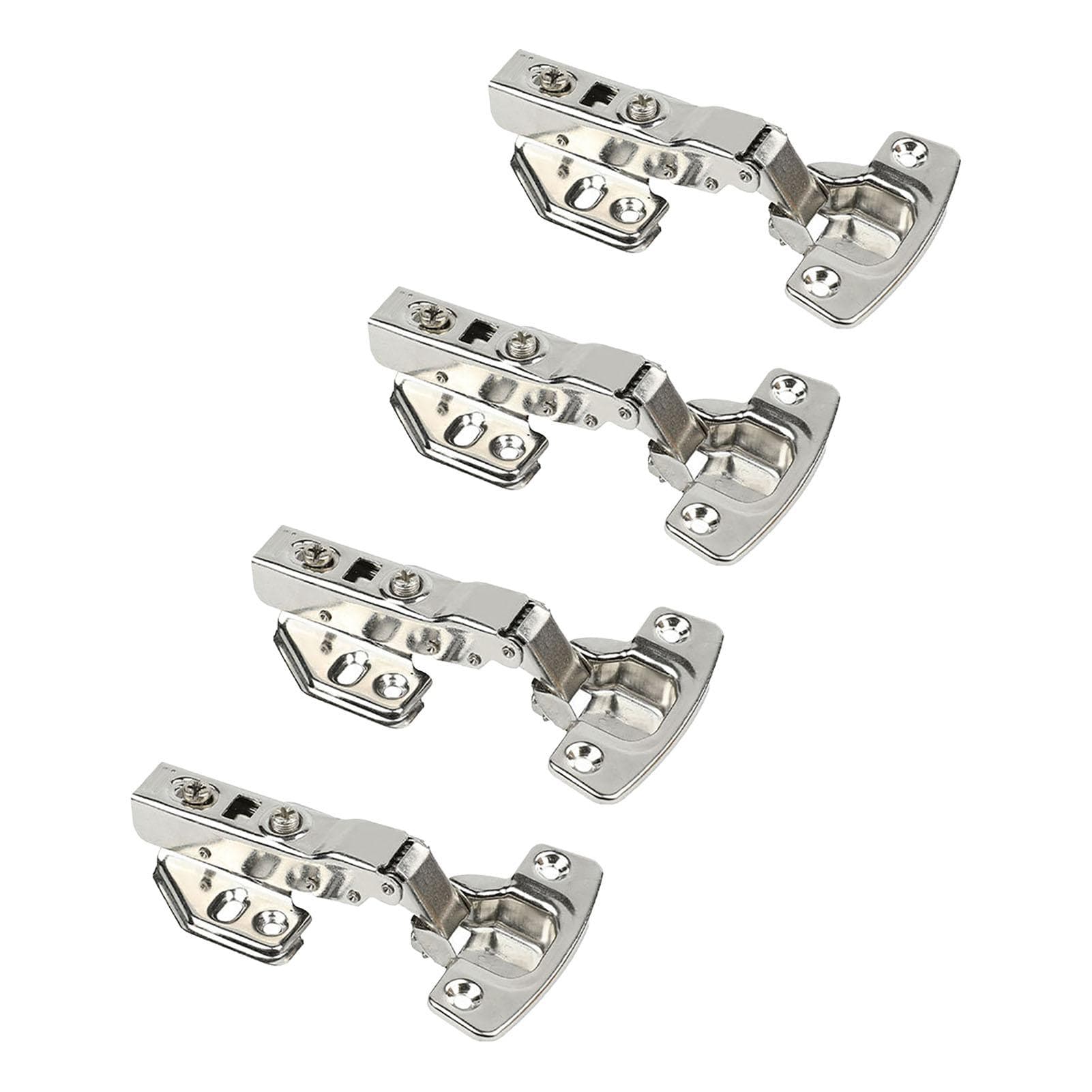 4PCS Hydraulic Hinges Metal Spring Soft Close Hinge 304 Stainless Steel Hinge for Cupboard Cabinet