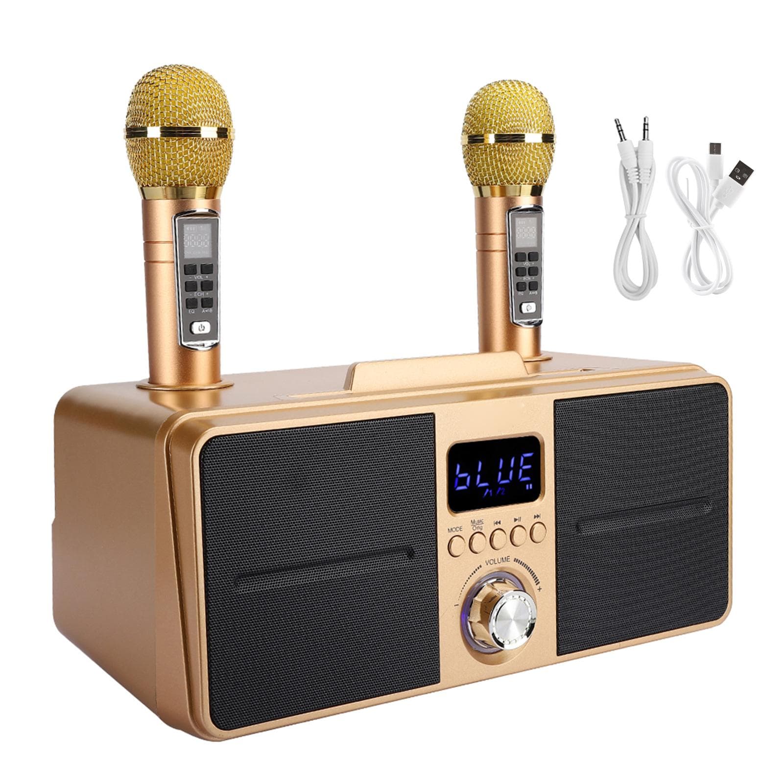 Family KTV High Quality Sound Kit Integrated Wireless Microphone Live Audio Card Bluetooth Karaoke