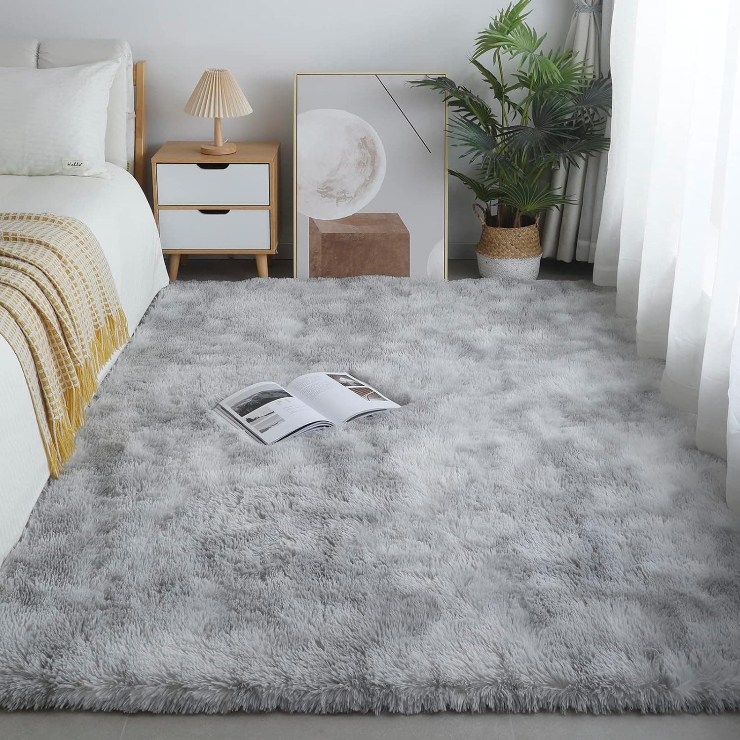 160*230cm Super Soft Shaggy Rugs Bedroom Indoor Fluffy Carpets Kids Rug for Living Room Bedroom Home Decor Anti-Skid Durable 160cmx230cm