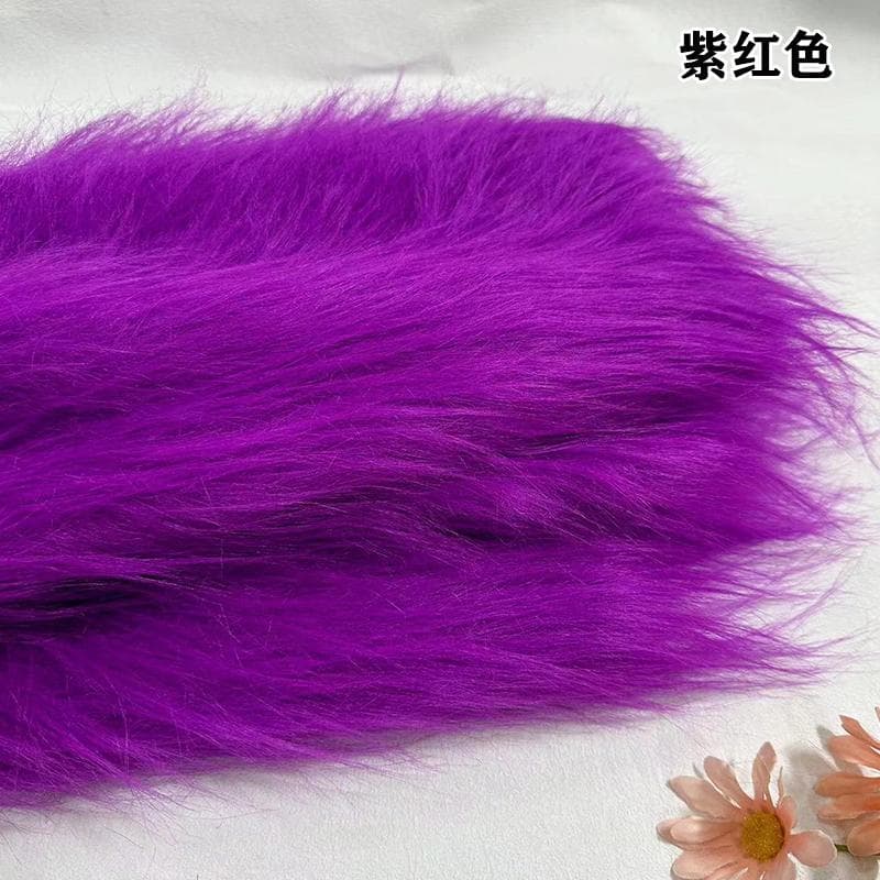 100x180cm Long Faux Fur Fabric Carpet Clothes Doll Plush Stuffed Toy for Needlework DIY Handmade Sewing Accessories 50x180cm