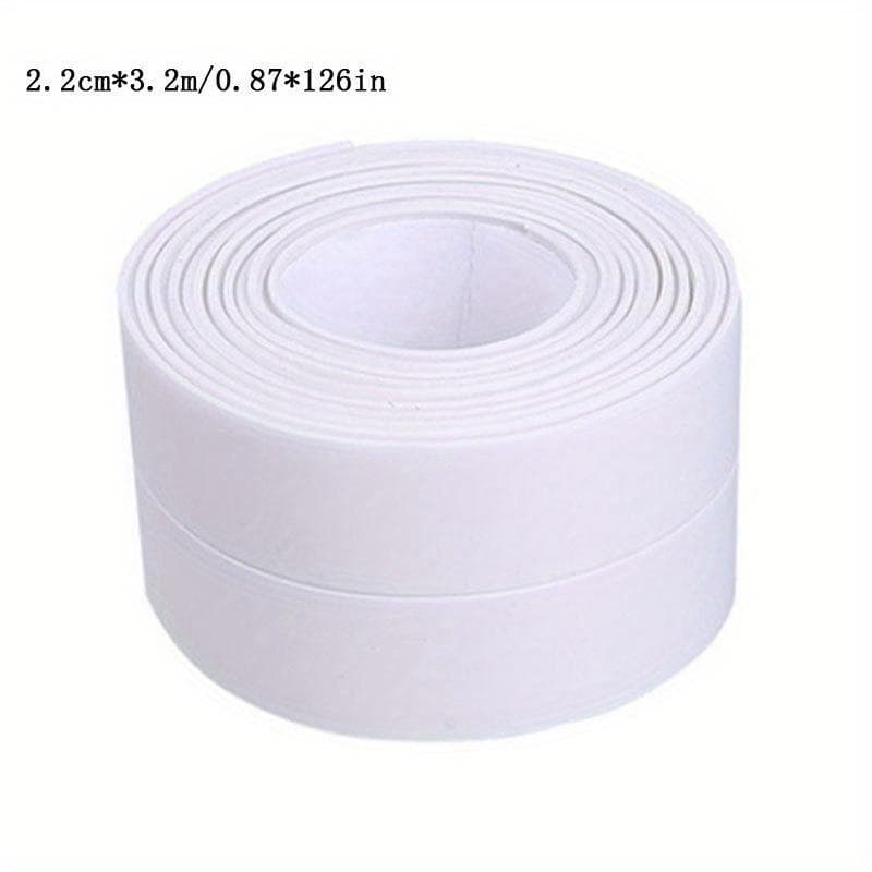 Self-adhesive waterproof PVC tape for bathroom sealing - Ideal for sinks, showers, bathtubs and toilets | Perfect for Plumbers and Contractors white