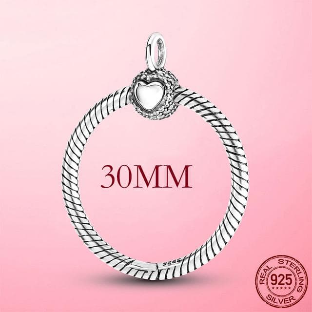Original 925 Sterling Silver O Pendant Clasp Fits ME Series Bead Charm Rose Gold DIY for Women Jewelry Gifts