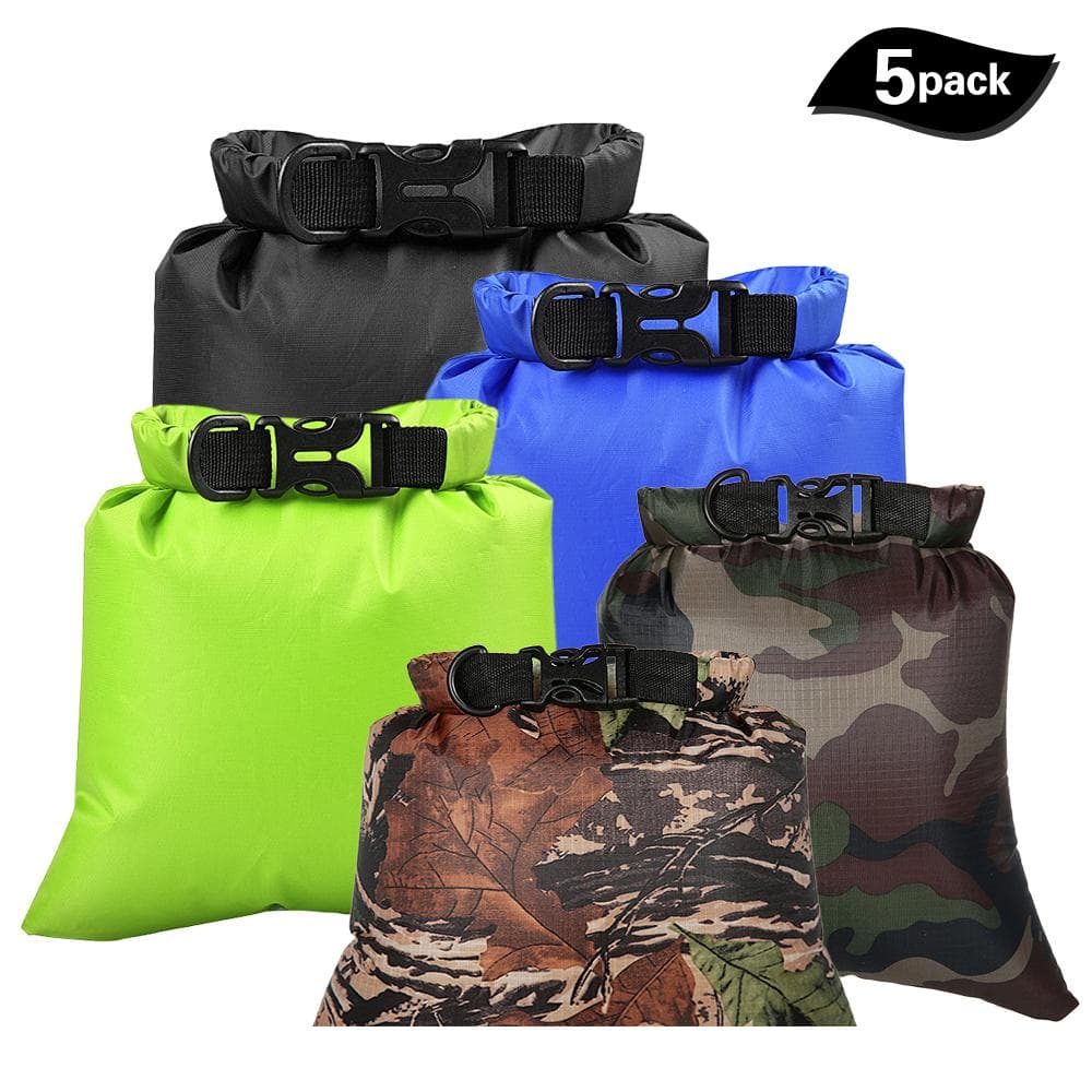 5 Pcs Outdoor Waterproof Storage Bags Dry Sacks Smartphone Camera Storage Bags for Drifting Water