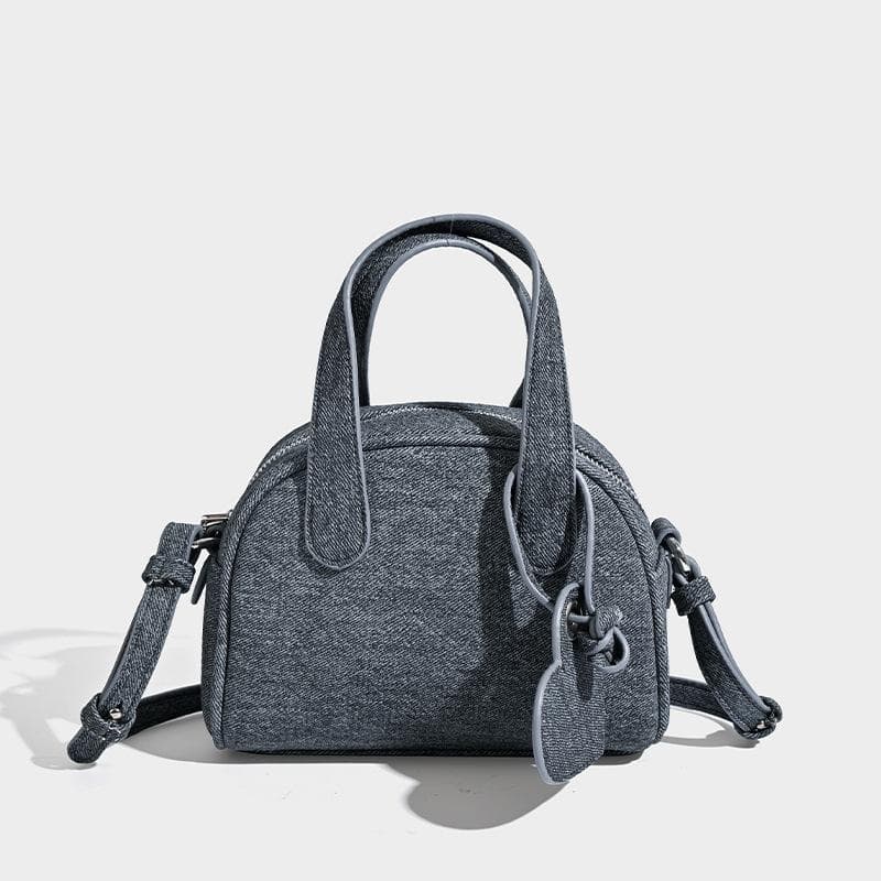 Boston Handbag Women's Small Spring Fashion Niche Denim Blue Design Feel Winter Crossbody Bag black