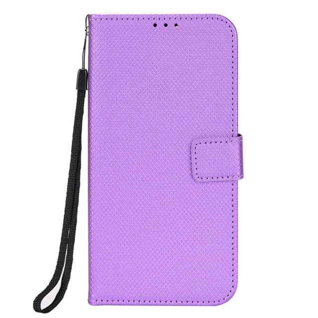Flip Wallet Case for TCL 408 405 406 40 30 XL 40 30 SE 305 306 30Plus Magnetic Leather Book Cover Phone Bags For TCL 40R purple