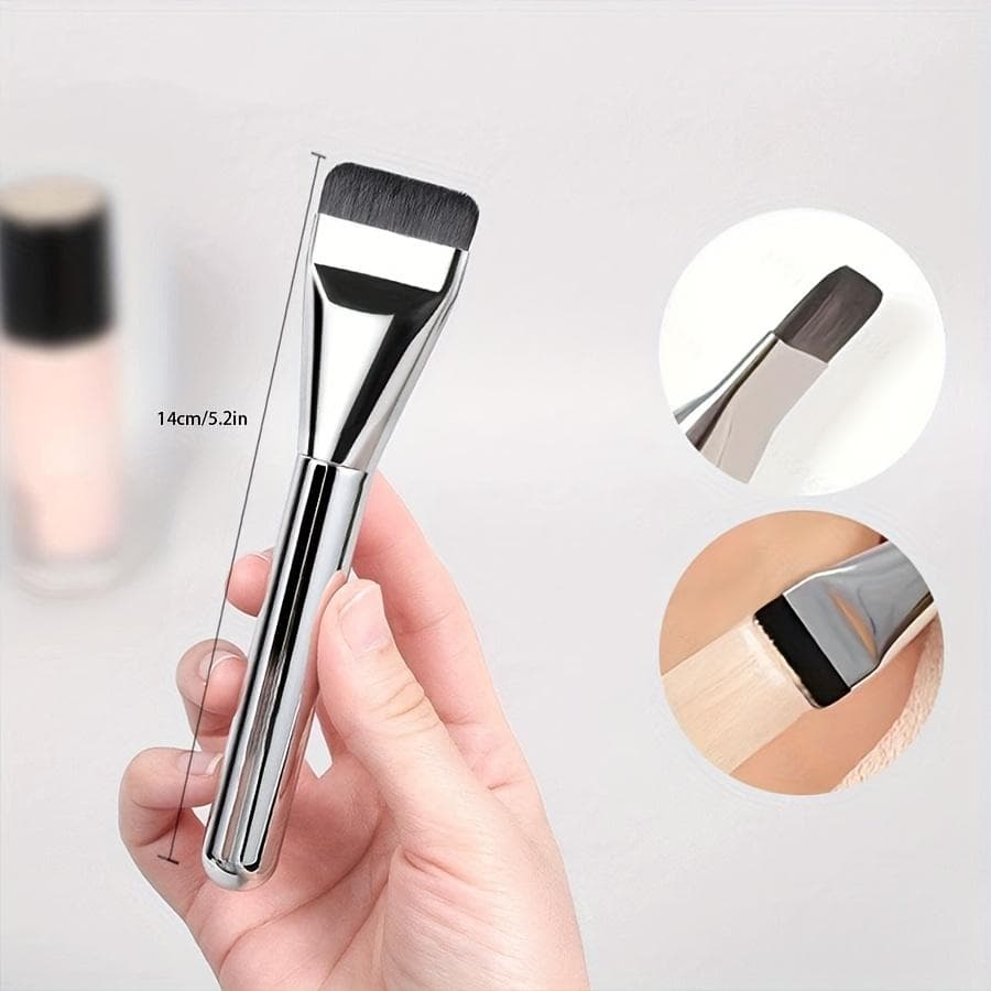 Foundation Brush Ultra-Thin Traceless Concealer Brush Mask Brush Flat Head Soft Hair Beauty Tools Makeupbrush 1pcs