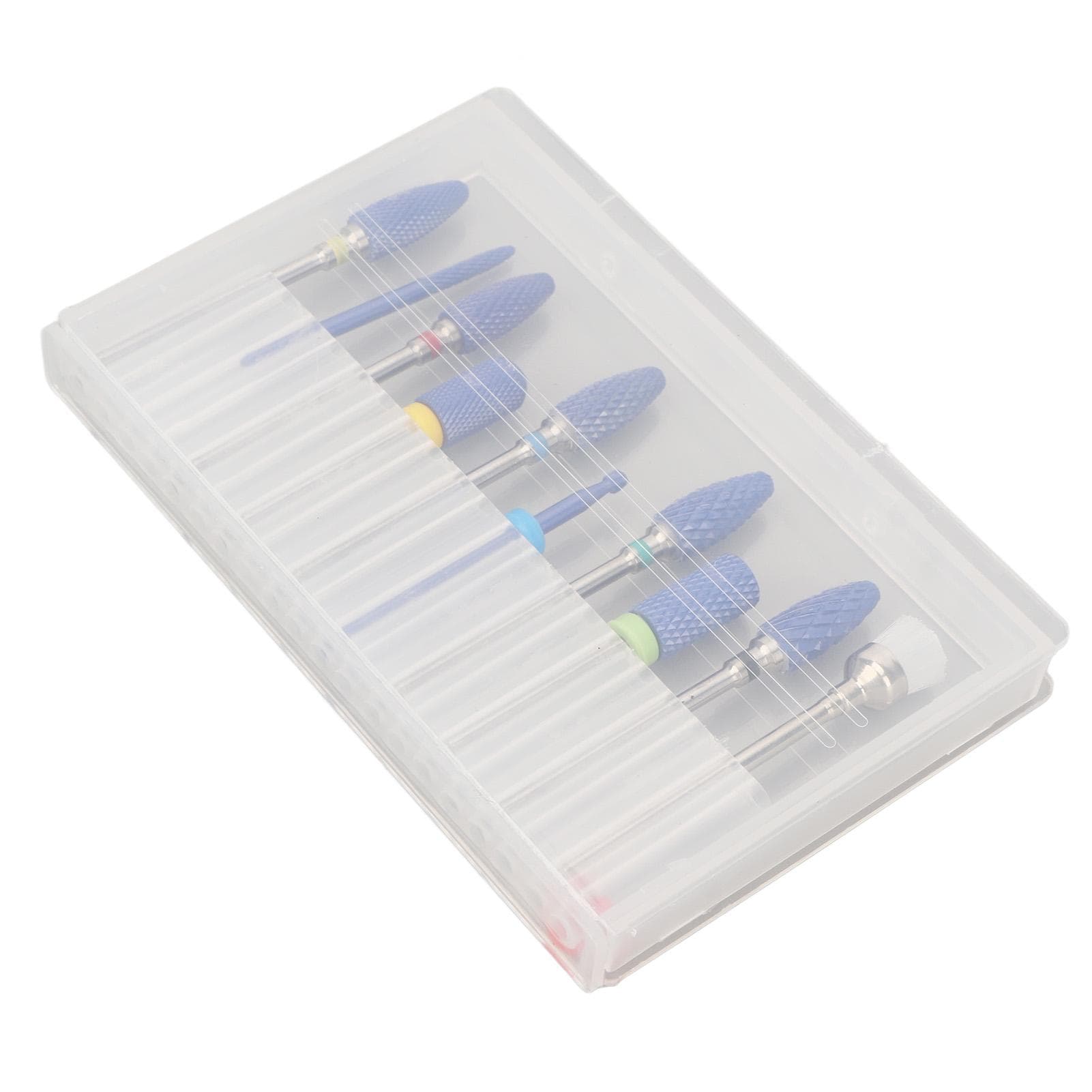 10pcs Nails Drill Bits Rotatable With Storage Case Tungsten Steel Nail Grinding Head Sets