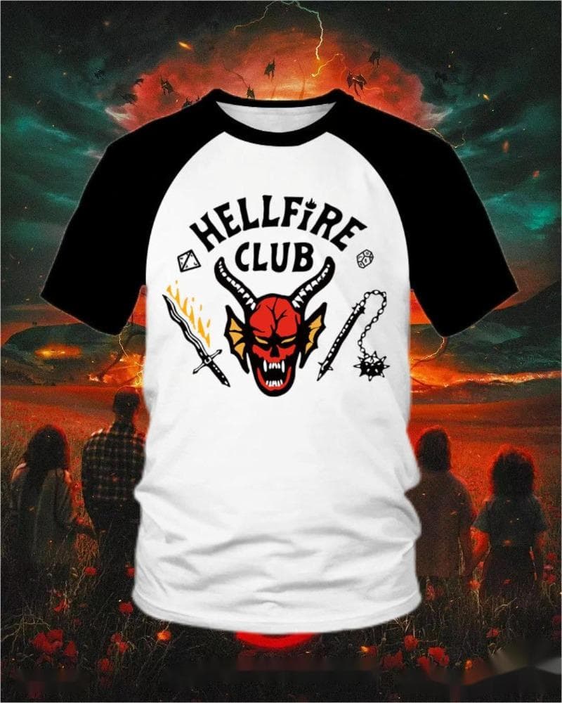 Monster Story Series 3D Printed Men's Casual Short Sleeved T-shirt 2024 New Men's T-shirt Casual Quick Drying Top O-neck XXL white