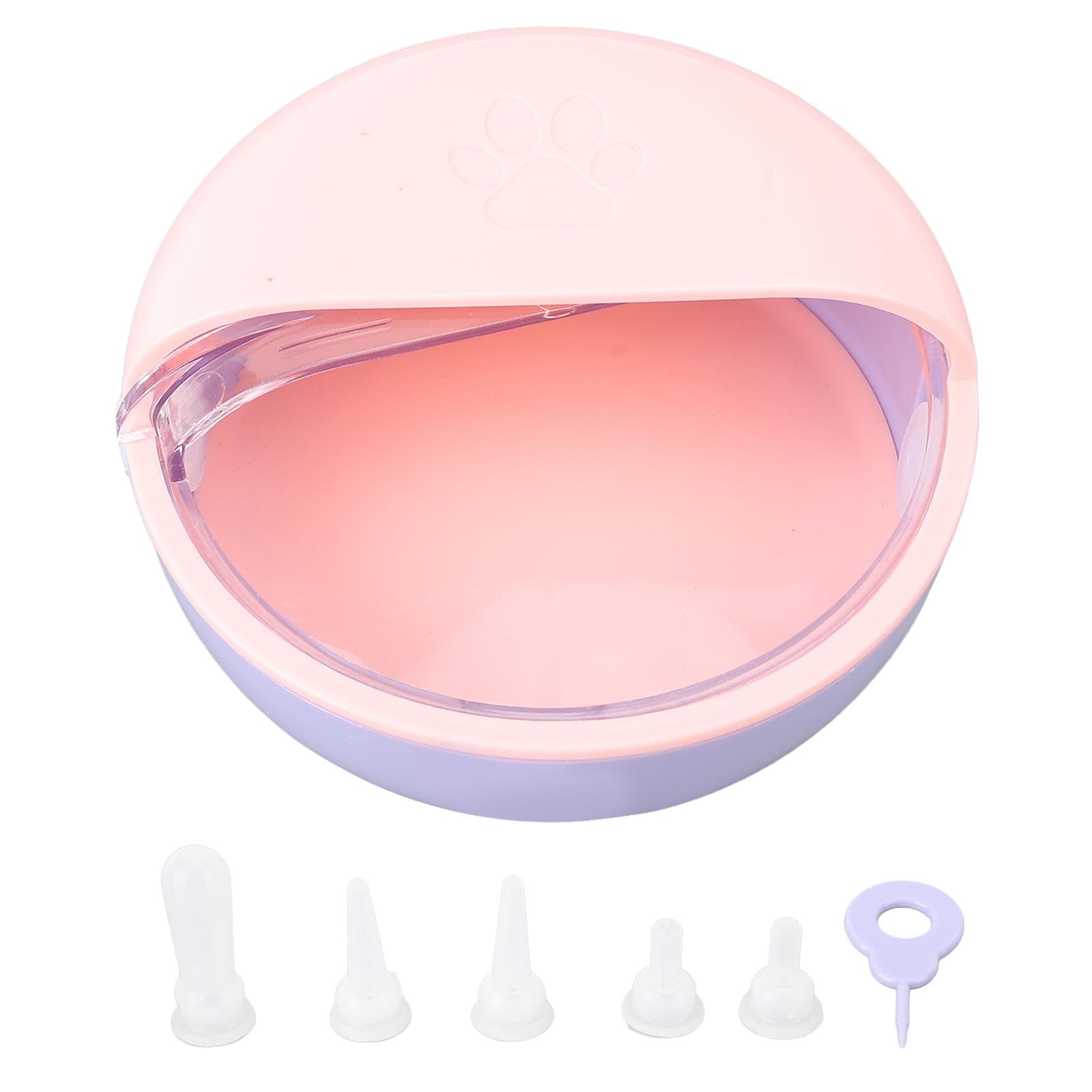 Puppy Milk Feeder Multi Nipples Plastic Easy to Clean Anti Flatulence Puppy Feeder Milk Bowl for pink