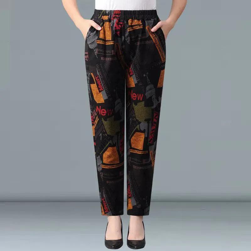 Single Summer Wide Legs Large Size Bloomers High Waist Anti-mosquito Pants for The Elderly 3XL