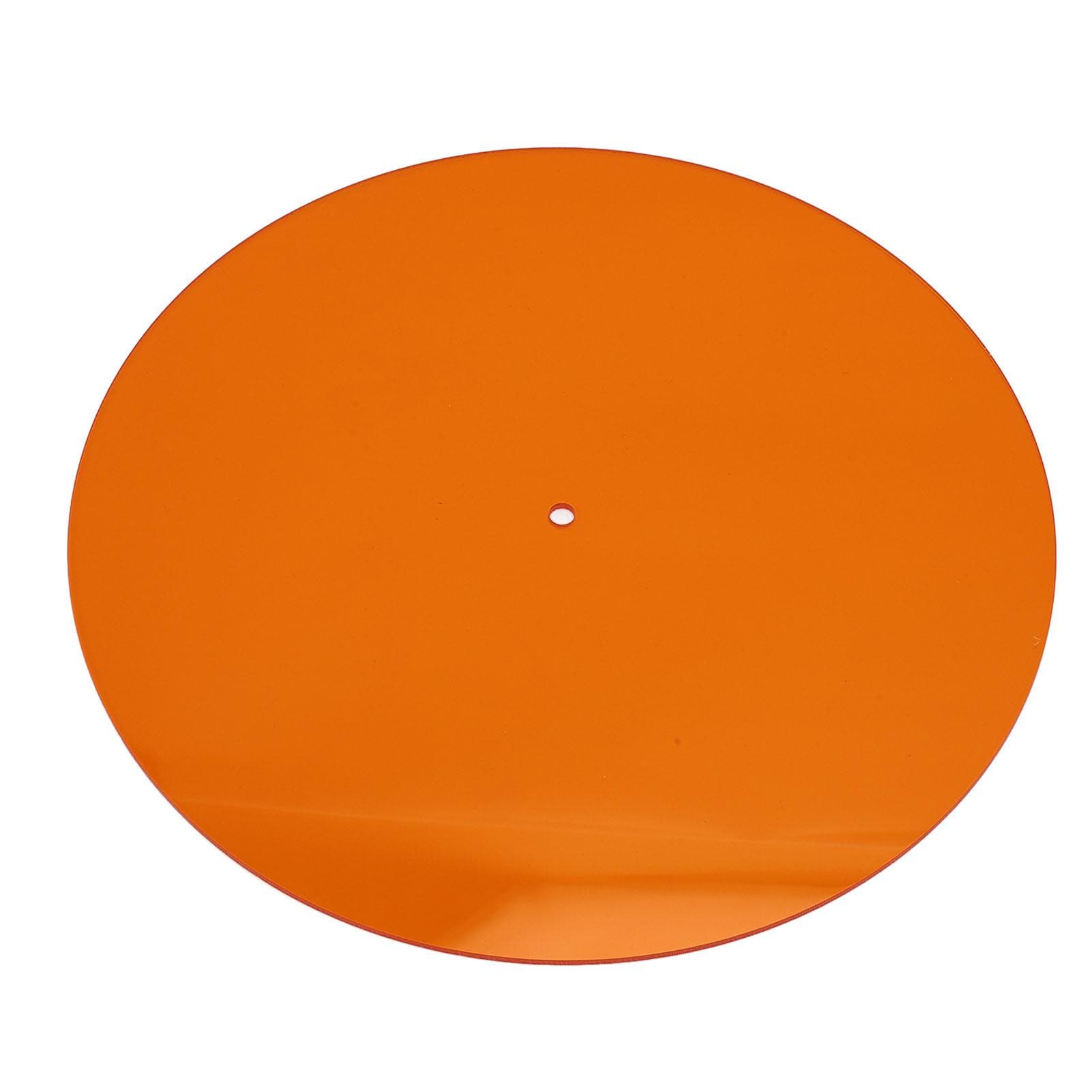 Acrylic Turntable Mat Reduce Noise Improved Sound Quality Anti Static Slipmat for LP Records 12in orange