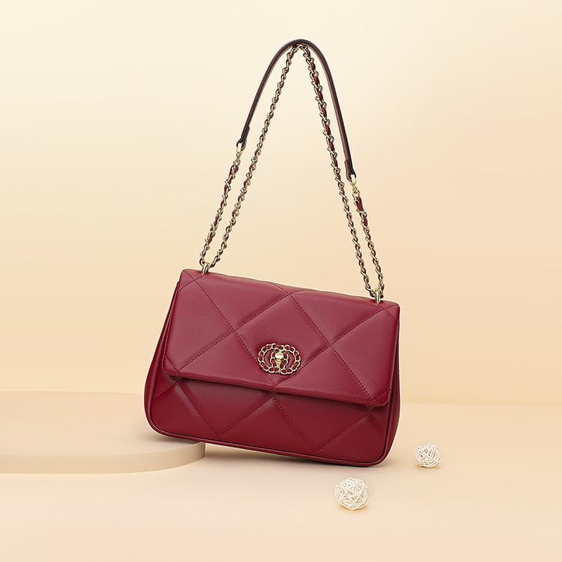 Spring/Summer Leather Crossbody Chain Women's Bag Deluxe Wedding Bridal Bag