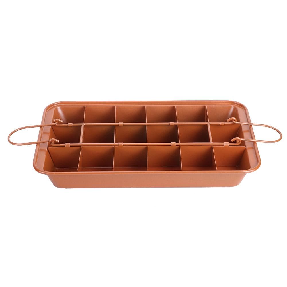 Non-Stick Brownie Pan Baking Tray Chocolate Cake Mold with Dividers Kitchen Utensil