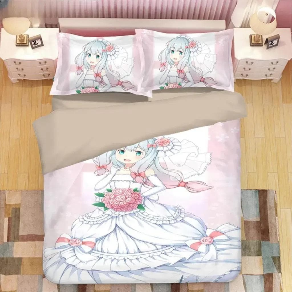 Kawaii Izumi Sagiri 3D Anime Print Bedding Set Duvet Covers Pillowcases Comforter Bedding Sets Bedclothes Duvet Cover 70x133cm 2pcs