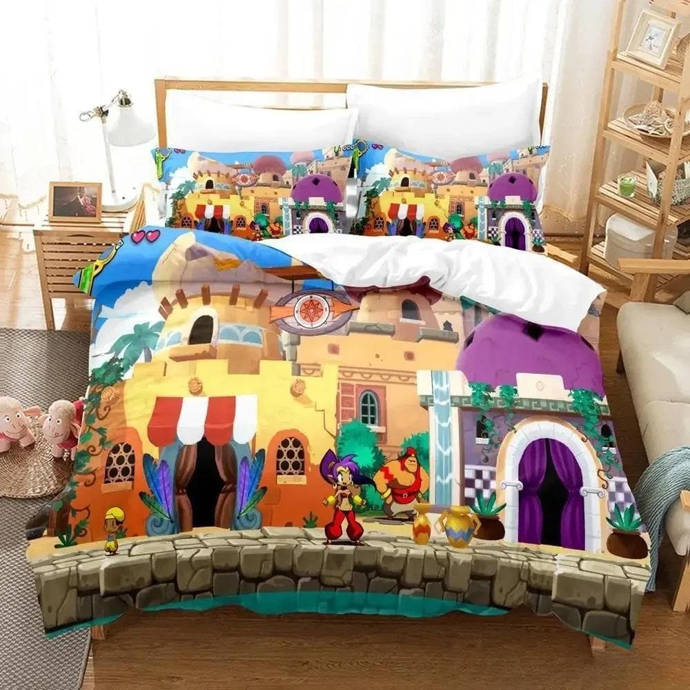 New Shantae Half-Genie Hero Bedding Set Single Twin Full Queen King Size Bed Set Adult Kid Bedroom Duvetcover Sets 3D Anime Game US Twin 172x218cm