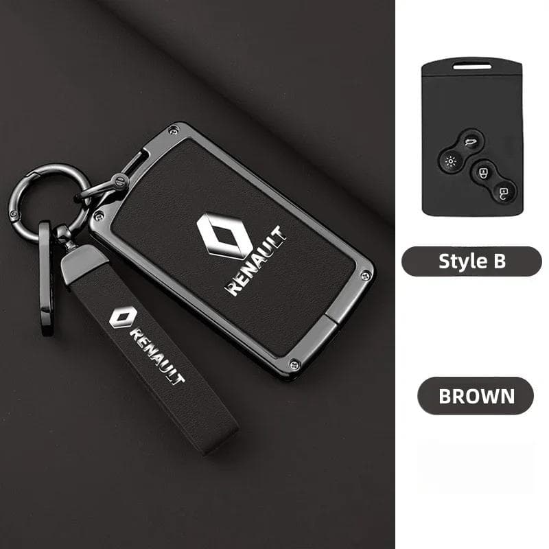 Hub Caps Zinc Alloy Car Key Case Cover Shell Keychain For Renault Koleos Captur Kadjar Megane Clio 5 Talisman Arkana Zoe Scenic
