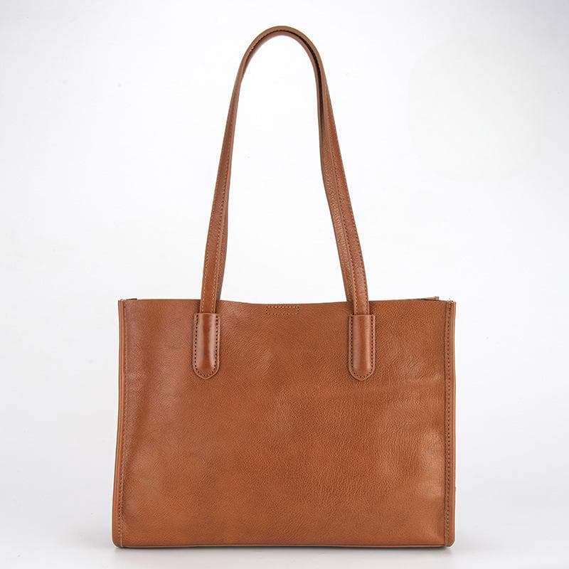 Ladies' Leather Single-shoulder Bag, Large-capacity Top-grain Leather, Fashionable Commuting and Travel Handbag for Women