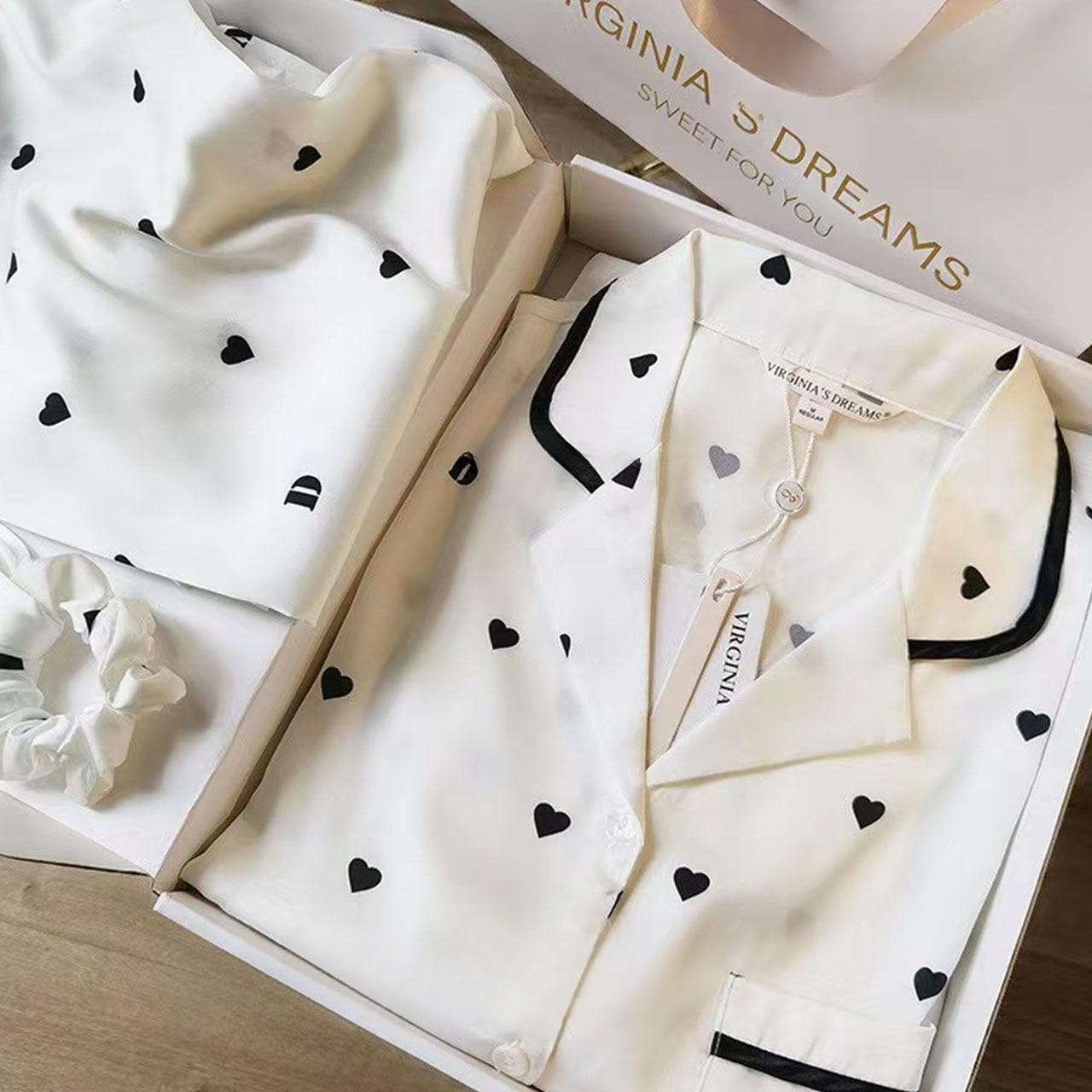 New Tiger Pattern Pajamas, High-end Ice Silk Pajamas Set, Women's Spring and Autumn Long-sleeved Trousers Home Wear Set L