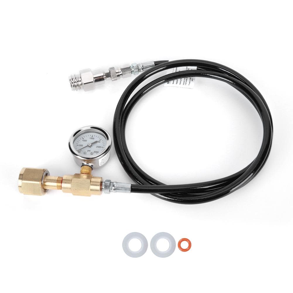 DIN477 1.5m Black Soda Hose with 3000psi pressure gauge Kit Accessories for SodaStream/Soda Club