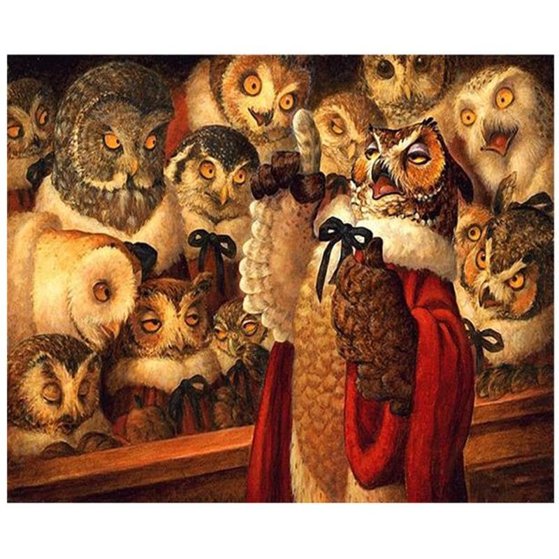 Diamond Embroidery Owl Animal Diamond Painting Cross Stitch Pictures Mosaic Paintings Rhinestones 20X30CM