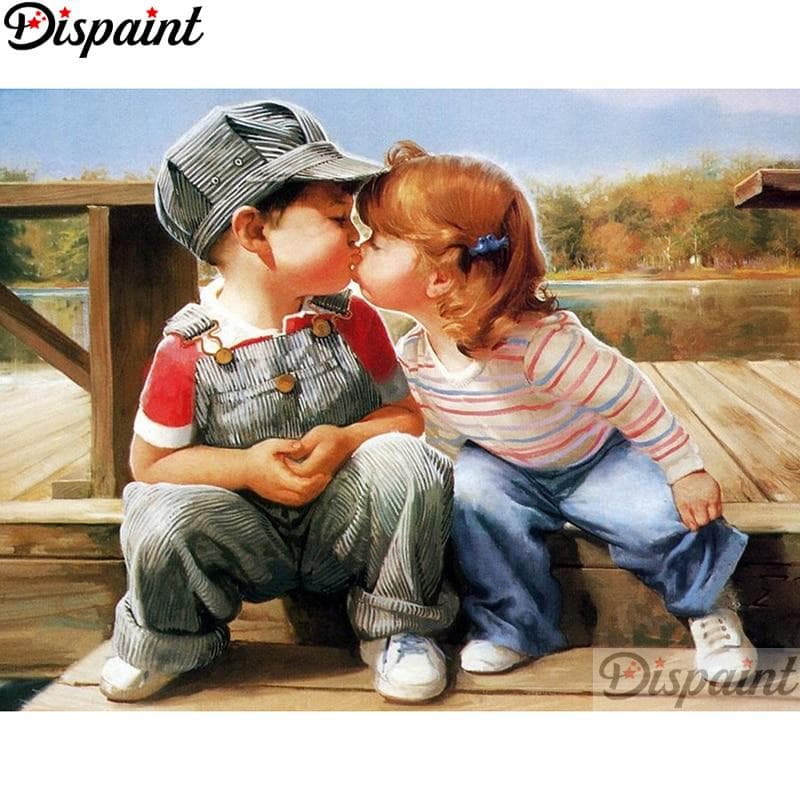 5D DIY Diamond Painting Couple child Embroidery Cross Stitch 3D Home Decor 20X30CM