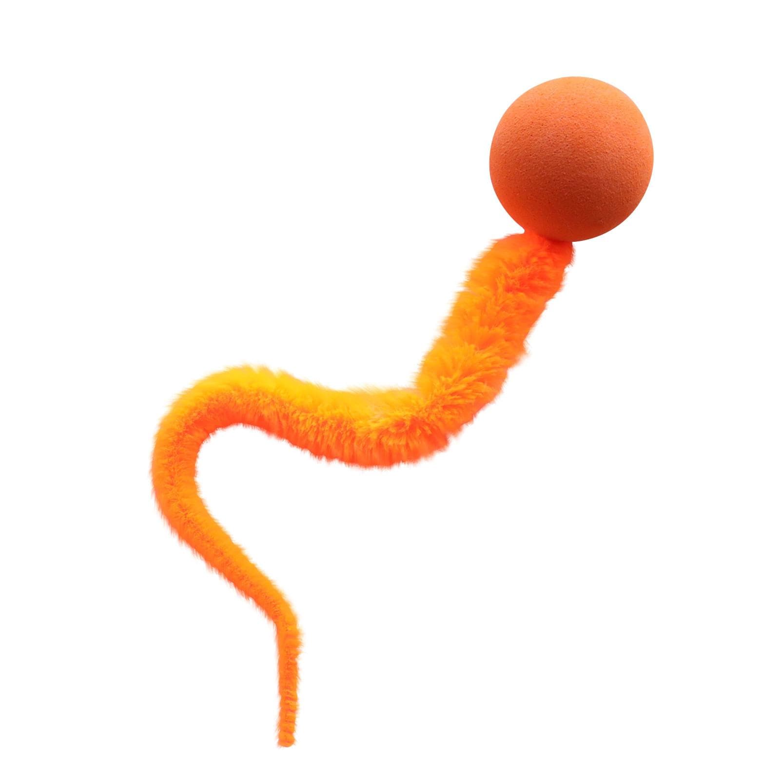 Colorful Ball Star, Empty Ball With Tail, Caterpillar Pet Supplies, Cat Grinding And Rolling Ball orange
