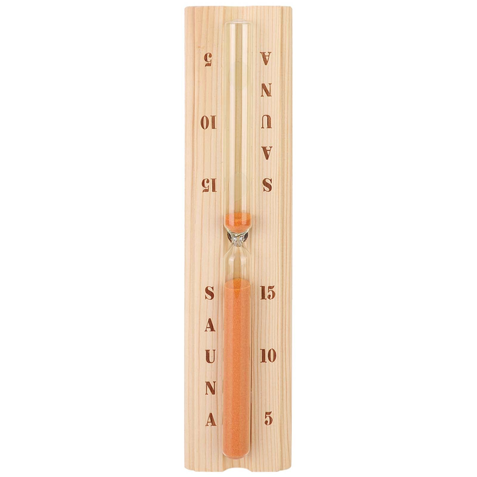 Pine Sauna Hourglass Clock Accurate Heat Resistant Wooden Sand Timer for Spa Bath