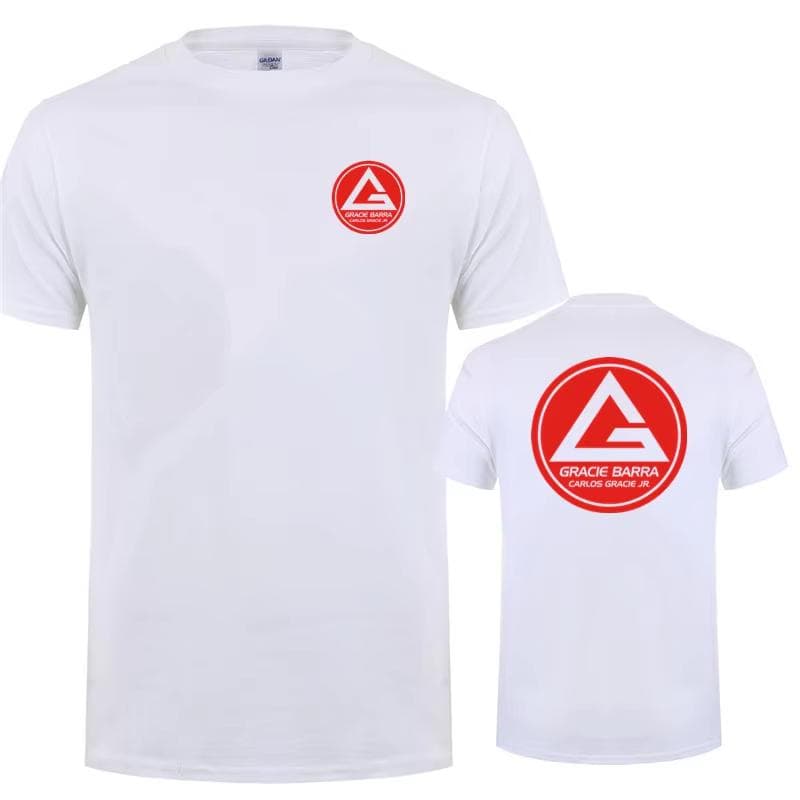 Gracie Barra Carlos GR Brazilian Jiu Jitsu T Shirt Summer Men O Neck Cotton Short Sleeve Tshirts Fashion Cool Tops Tee M