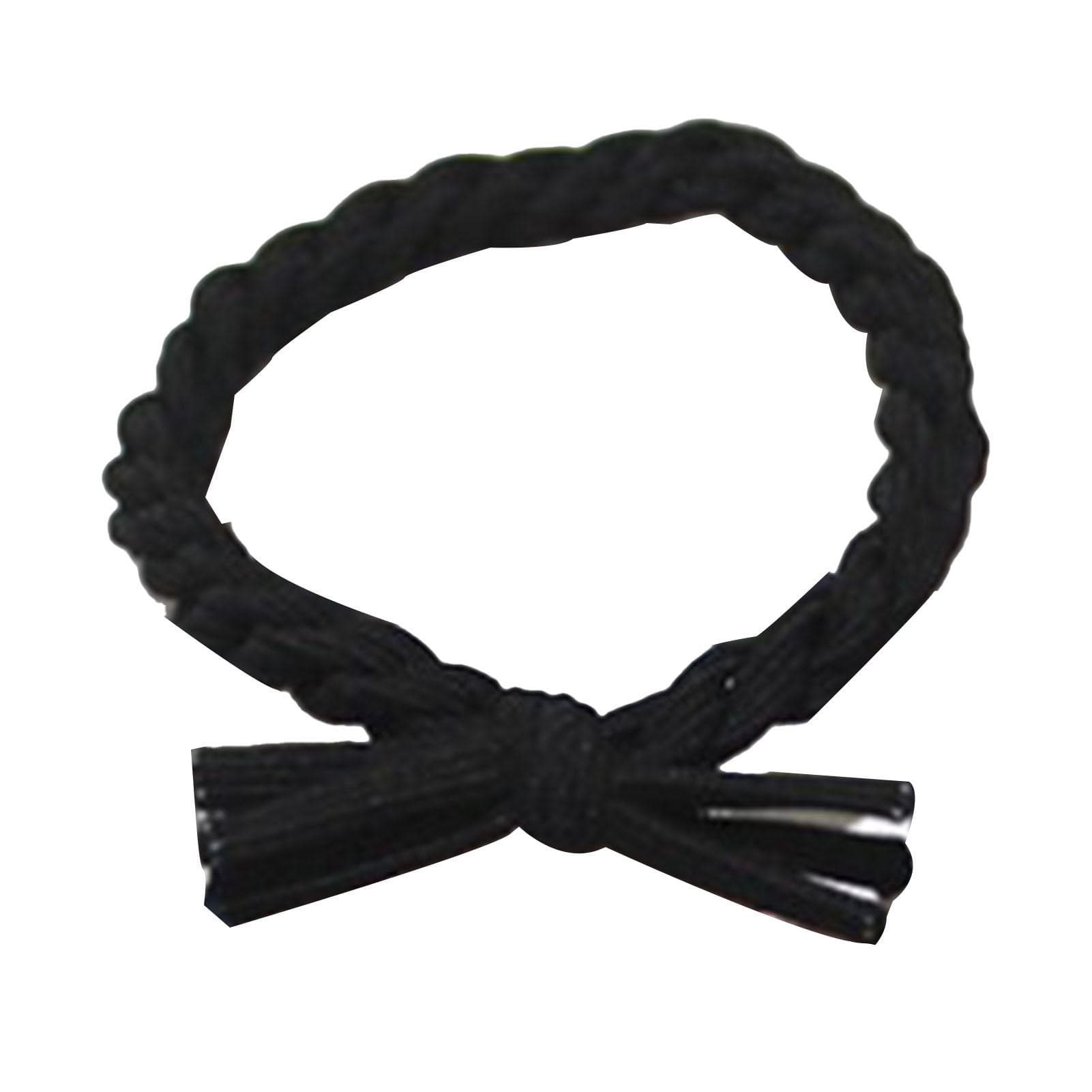 Braided Hair Tie High Elasticity Fixation Fashionable Thick Hair Ropes Band for Bun Black
