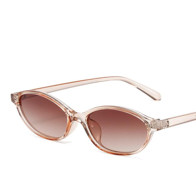 Sexy Small Oval Women Sunglasses Fashion Leopard Brown Retro Colorful Shade Eyewear Female Sun Glasses As Picture