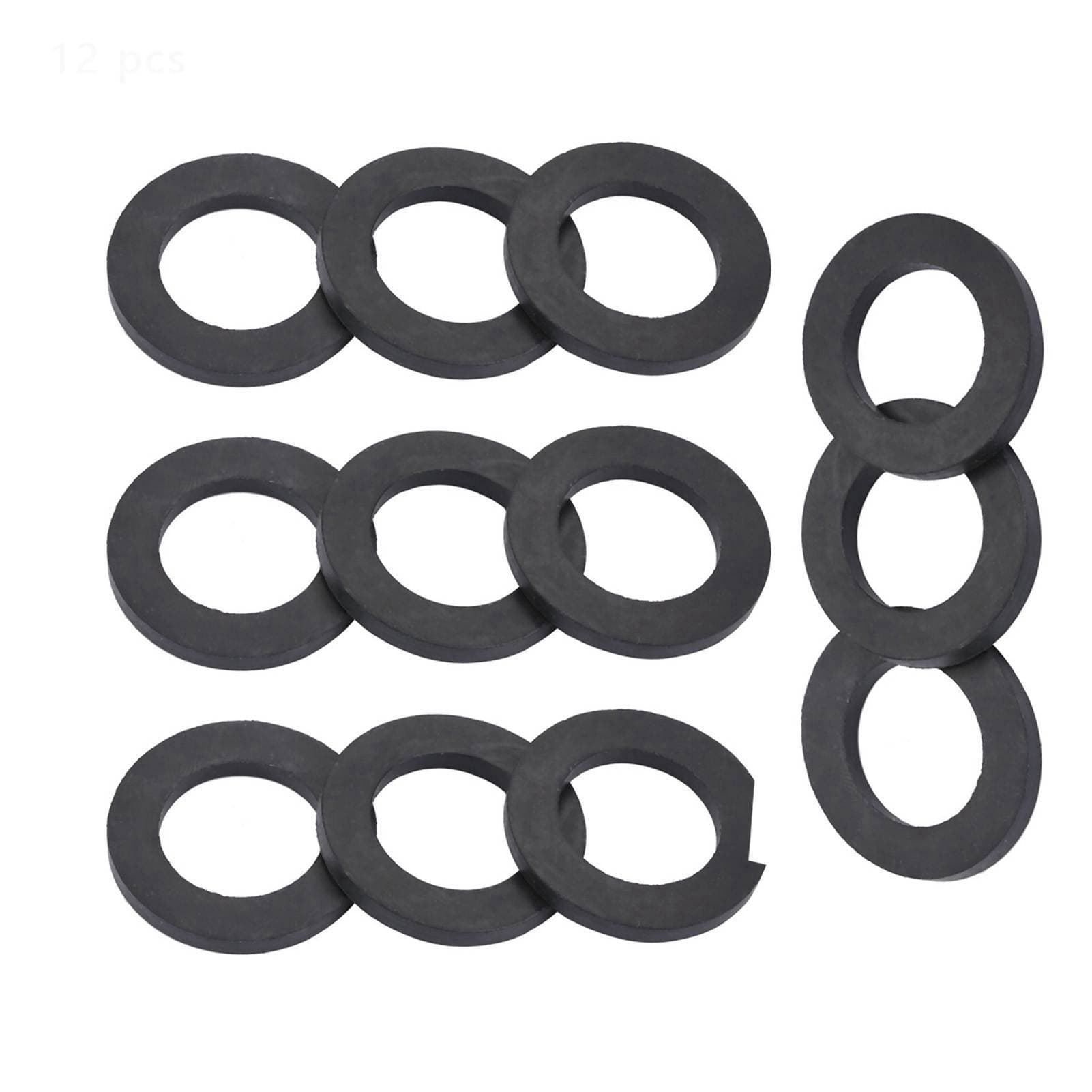12pcs Washer Ring Shower Faucet Water Pipe Rubber Replacement for Sealing (1 )