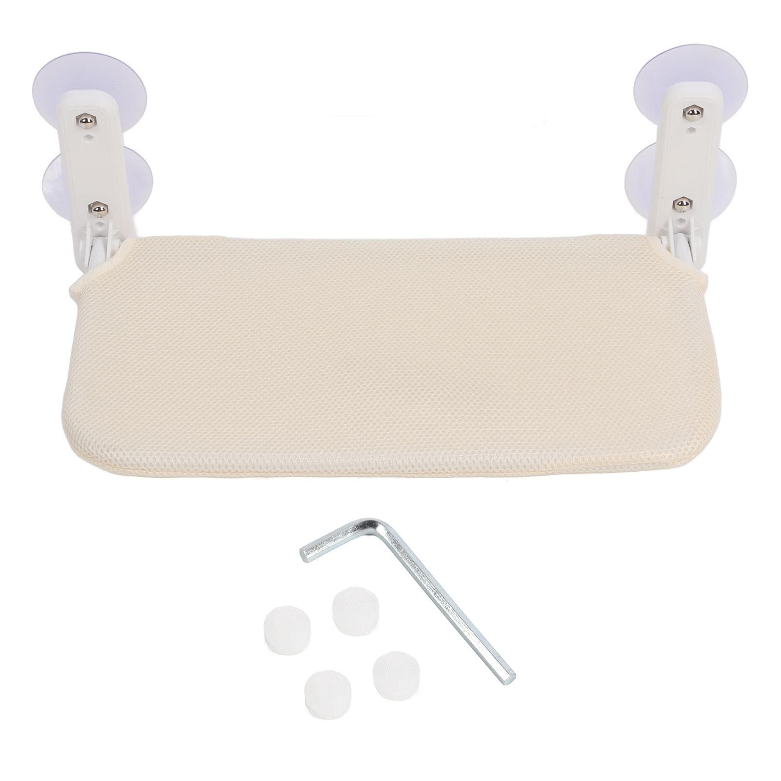 Cat Window Hammock Foldable with 4 Suction Cups Strong Load Bearing Stable Support Pet Window Bed 45x30cm / 17.72x11.81in beige