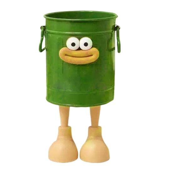 Cartoon Pen Holder Round Vertical Pencil Holder for Office Home Study Desktop Accessories Storage Organizer for Pens Erasers Crayons 1 pcs green