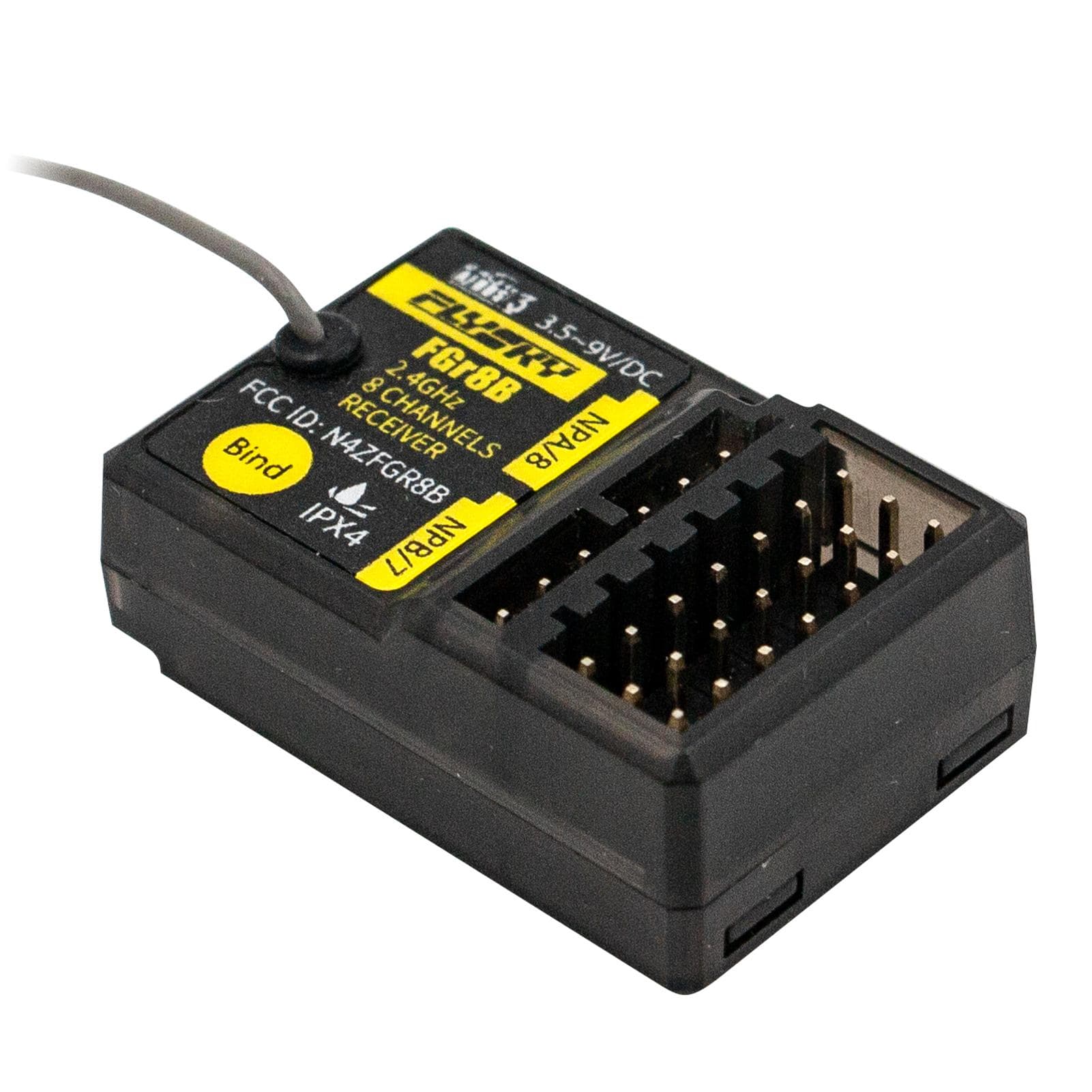 FLYSKY FGR8B 2.4GHz 8CH Receiver PWM/ PPM/ i-bus Output for AFHDS3 Transmitters RF Modules PL18/ black