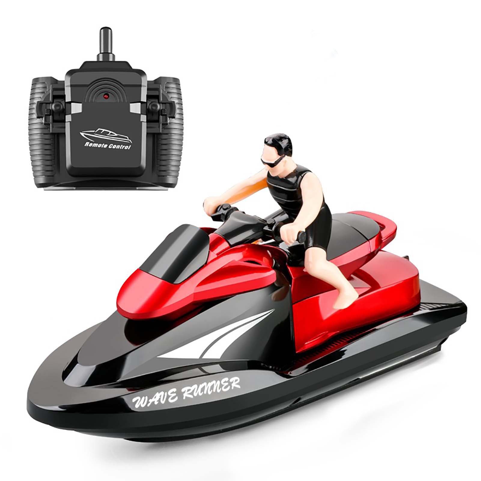 809 RC Motorboat RC Boat High Speed Remote Control Boat for Pools Lakes 2.4Ghz Waterproof Toy for red 1 battery red