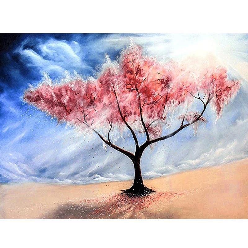 Painting A Pink Tree Gift 5d Diy Diamond Embroidery Craft Painting Bright Rhinestones Mosaic Diamond 20X30CM