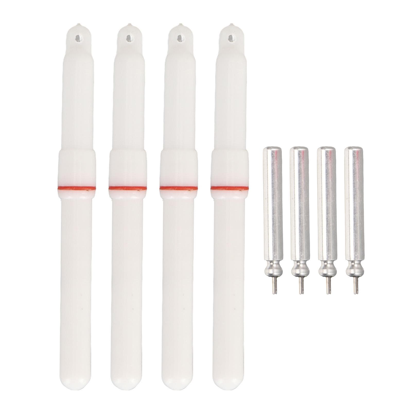 4PCS Fishing Glow Sticks ABS LED Float Rod Tip Luminous Light Sticks with Battery for Dark Night
