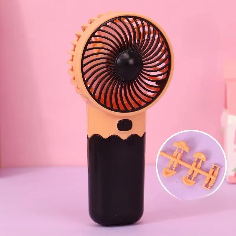 New Portable Outdoor Mini Handheld Fan Gift Spray Fan Humidification Ice Coating Handheld Fan, No Battery Include
