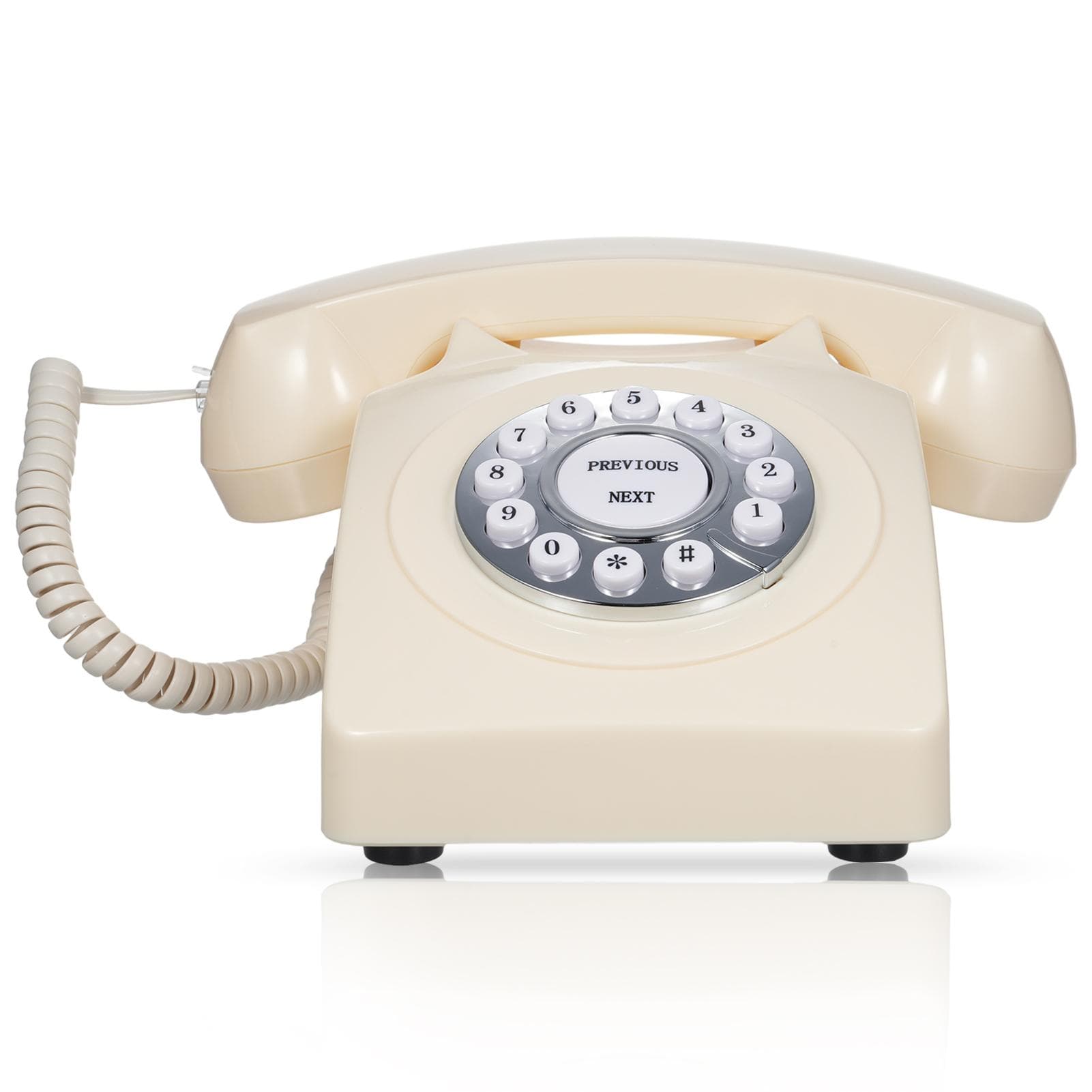 Audio Message Book Retro Voice Record Wedding Phone Customized with Voicemail Best Wishes beige