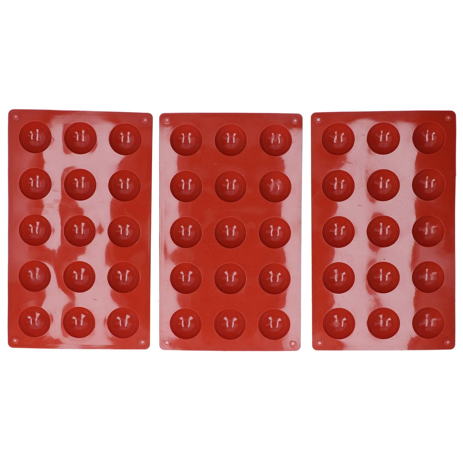 3Pcs Cake Mold 15 Hole Hemispherical Silicone Chocolate Mold Food Grade Dessert Bakeware