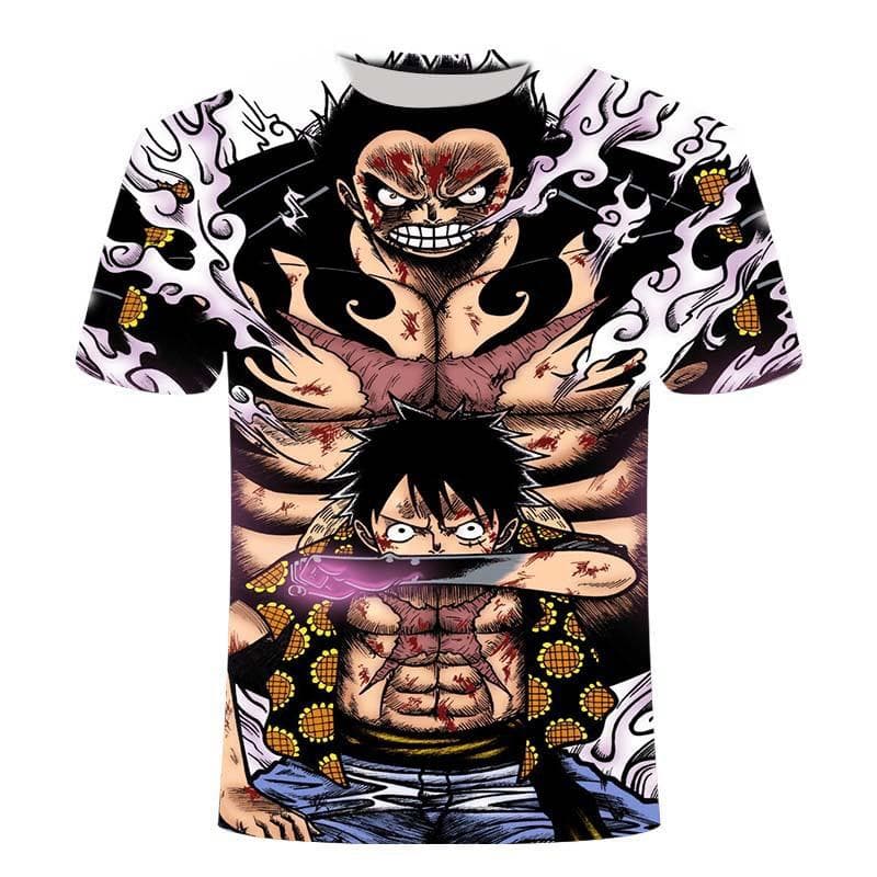 New Anime Peripheral Protagonist Luffy 3D Printed T-shirt One Piece Cartoon Men's T-shirt 6XL