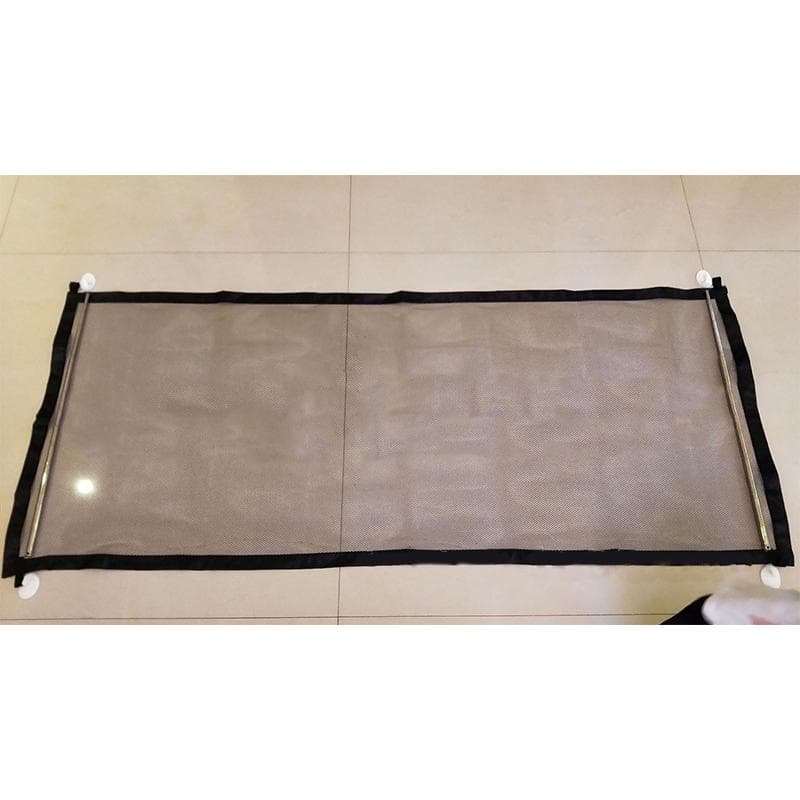 Pet Safety Guard Mesh Portable Foldable Breathable Guard Fence Mesh Gates for Stairways Doorways Size: Approx. 110x72cm / 43.3x28.3in (S) black