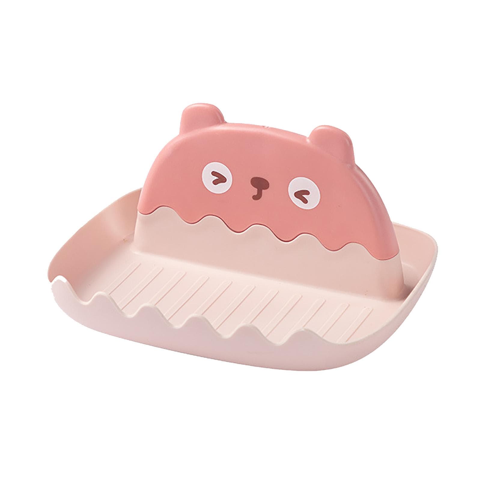 Spoon Rest with Lid Holder Thicken Prevents Deformation Pot Lid Utensil Rest for Household Kitchen pink